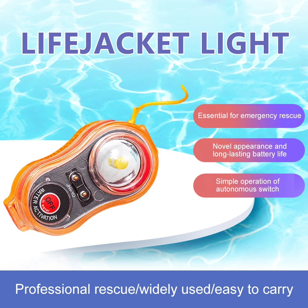 1-10pcs LED Life Jacket Light Energy-Efficient Waterproof Emergency Signal Light Easy Operation Lightweight Outdoor Accessories