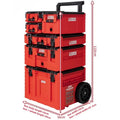 6 Floors Stackable Detachable Combination Toolbox Set Waterproof Portable Large Space Draw-bar Tool Box Wear-resistant Tool Case