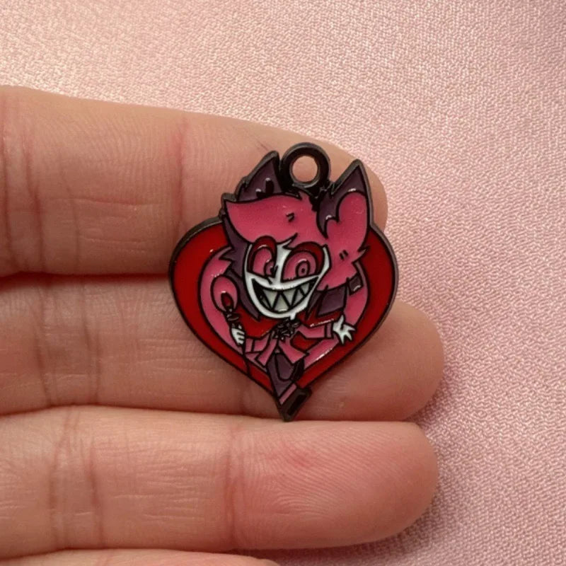 11pcs Cartoon Anime Pendant Alloy Drip Oil DIY Bag Phone Chain Pendant Bracelet Necklace Accessories