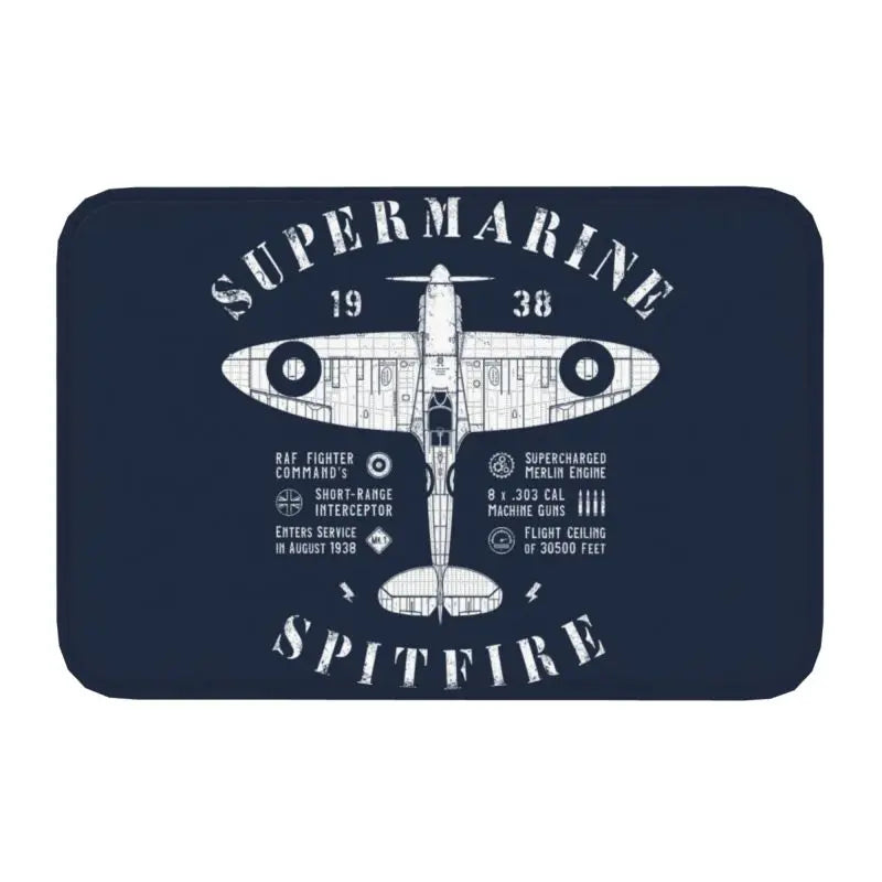 Pilot Captain Stripes Front Door Mat Anti-Slip Outdoor Quick Dry Aviation Airplane Doormat Floor Bath Entrance Rug Carpet
