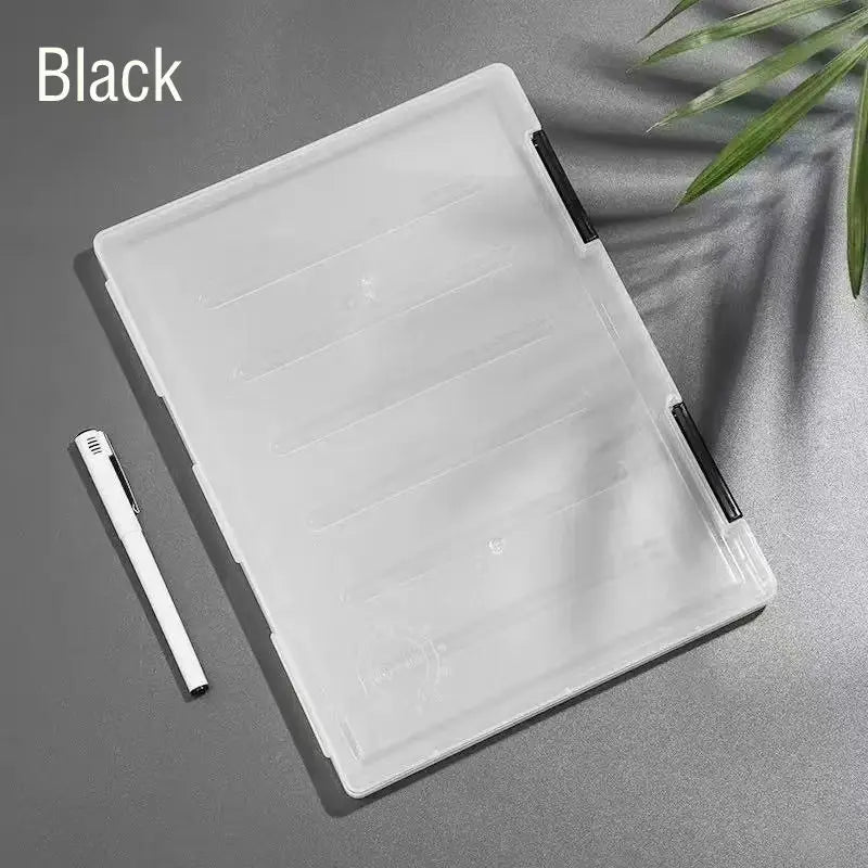 1PC Transparent File Box A4 Plastic PP File Box For School Students Multi-layer Portable Double-layer Data File Subject Classifi