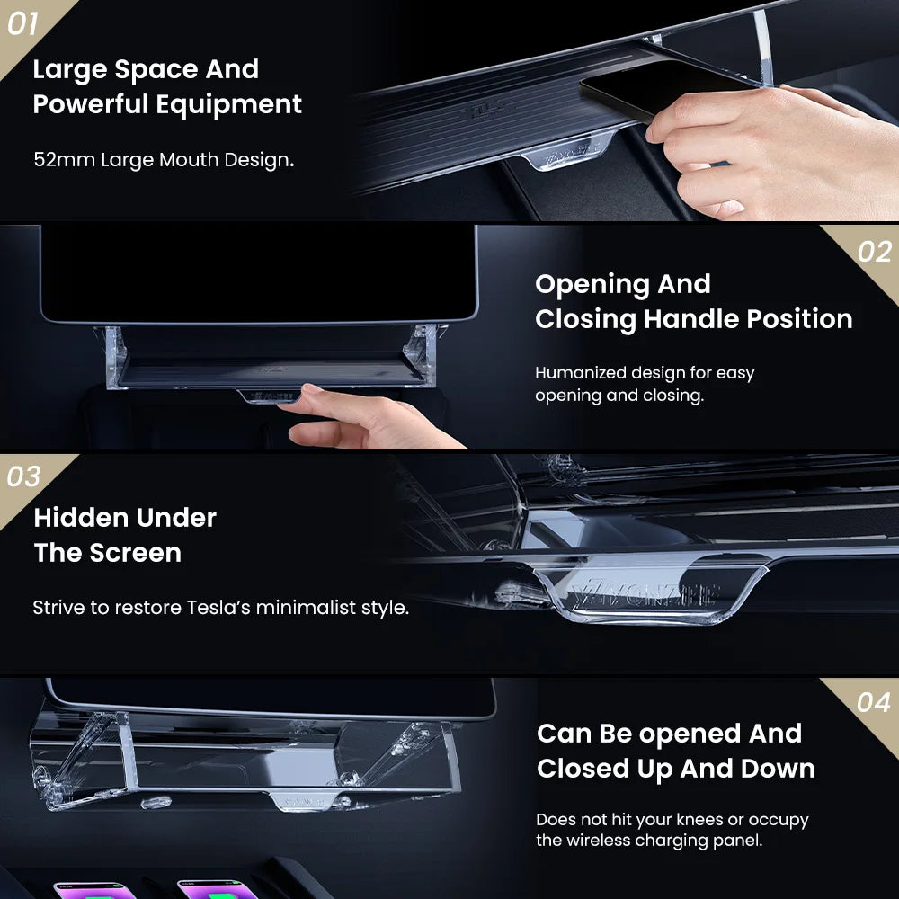YZ For Tesla Model 3/Y/YL  Juniper 2021-2026 Organizer Accessories central control screen storage box tissue box storage