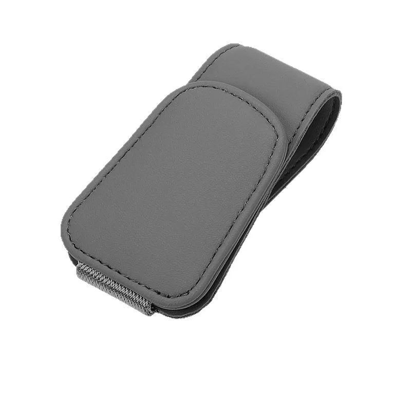Sunglasses Holder for Car Sun Visor Leather Eyeglass Holder Ticket Card Clip Magnetic Car Glasses Holder Car Visor Accessories