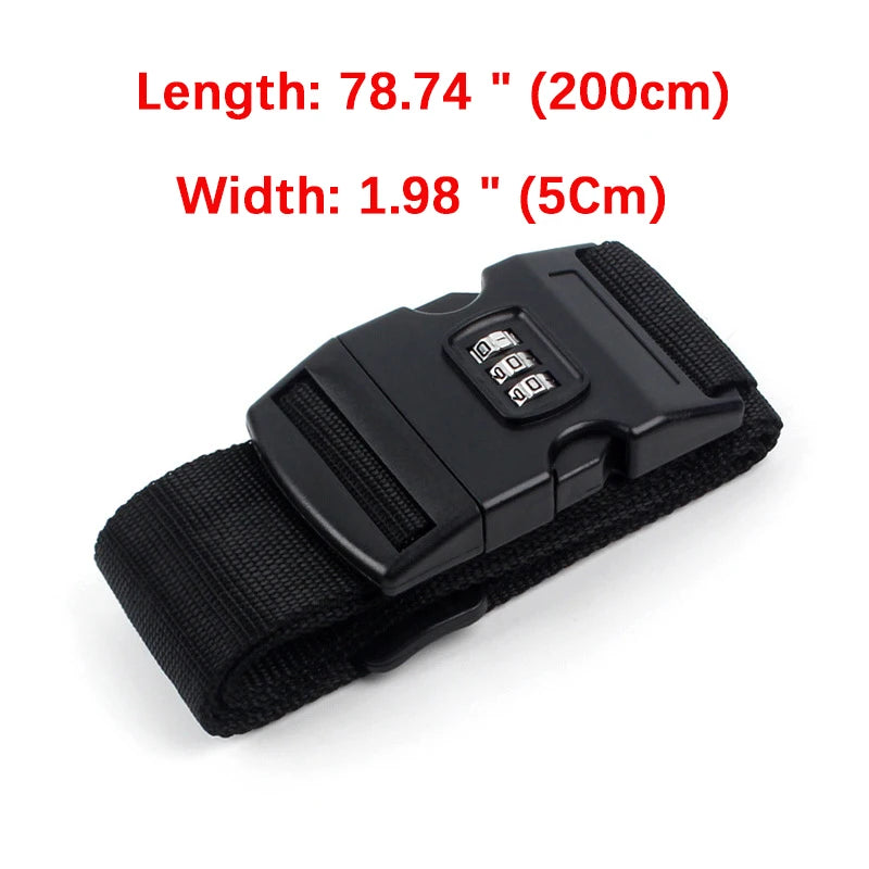 Adjustable Luggage Belts Strong Elastic Extra Safety Travel Suitcase Luggage Baggage Security Straps Tie Belt Carry On Straps
