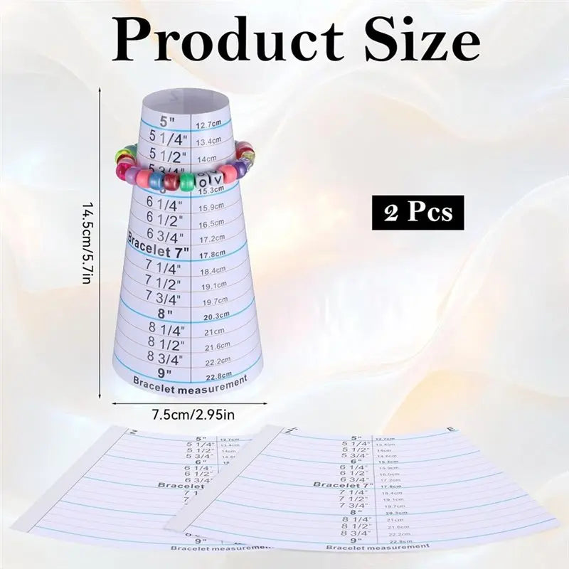 ABUN-Bracelet Mandrel 2 Pcs And Bracelets Sizer Measuring Tool Wrist Size Measurement For Jewelry Necklace