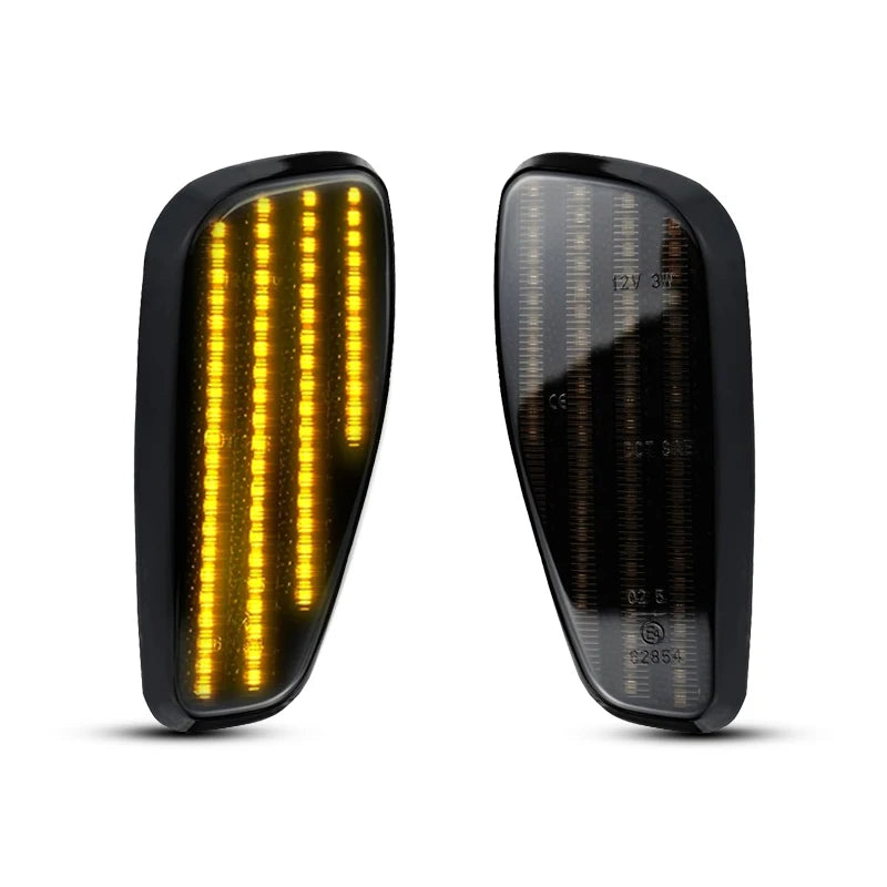 For Jeep Renegade 2015-2023 Clear & Smoked Lens Frotn Fender Amber Light LED Side Marker Lamp