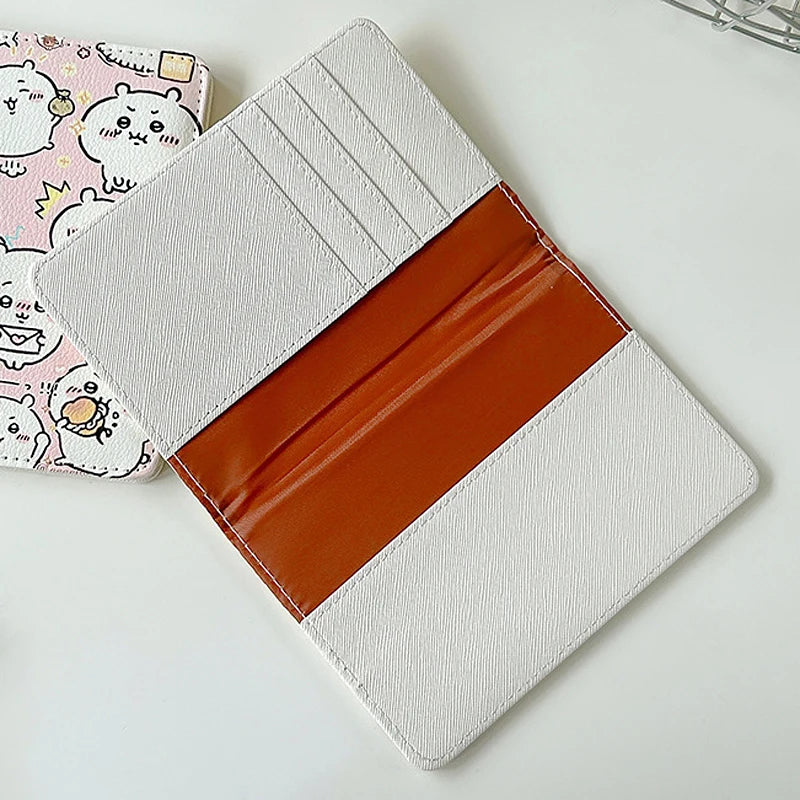 Cute Graffiti Dog Passport Holder Passport Cover Ladies Travel Accessories Portable Ticket Storage Bank Card Passport Wallet