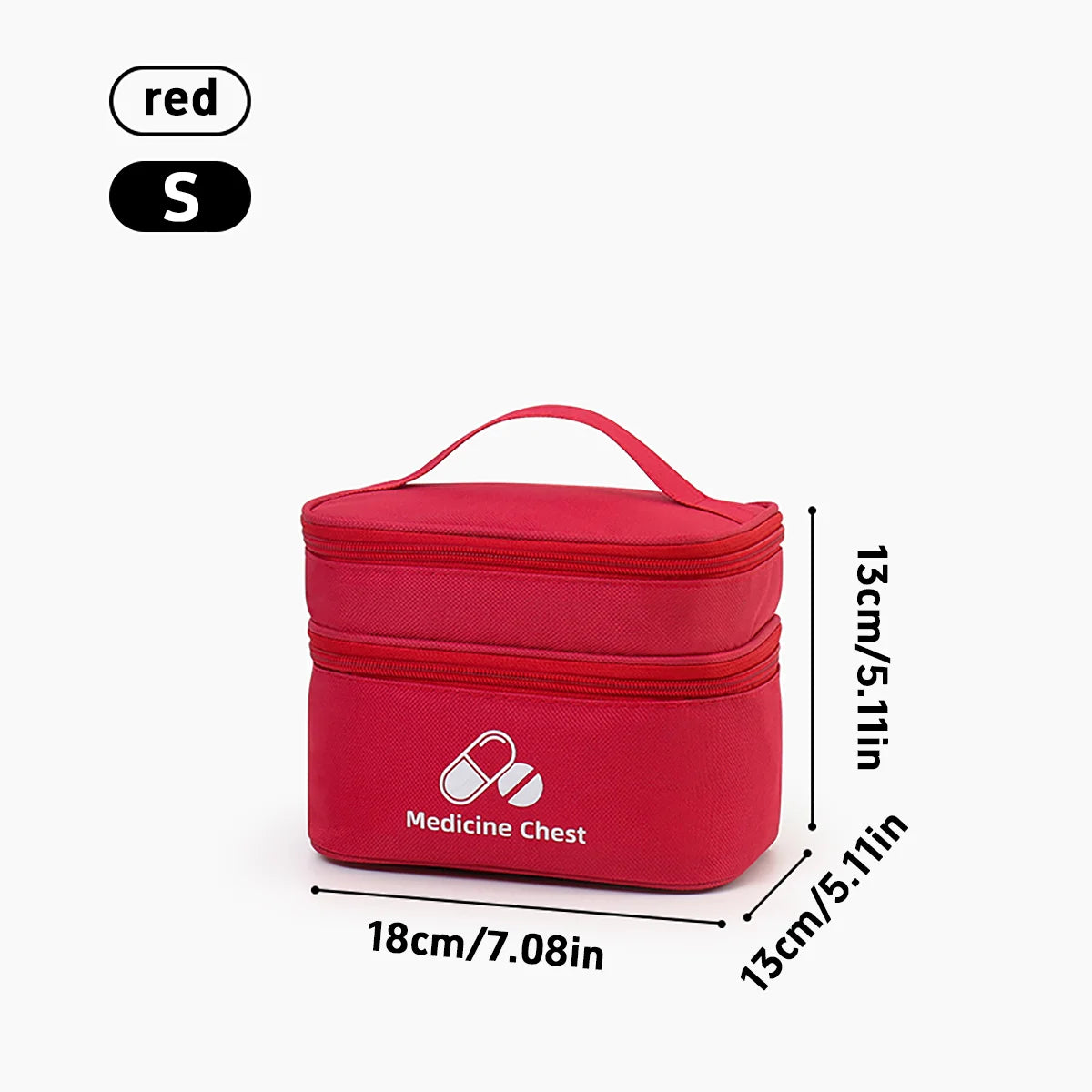 3 Size Large Capacity Double-Deck Medical Bag, Outdoor Emergency Kit, Portable Small Medicine Bag, 2025 NEW Home Storage Bag
