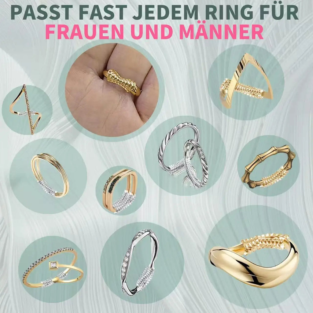6pcs/lot Guard Tightener Reducer Resizing Tool Transparent Spiral Based Ring Tools Spring Coil Ring Size Adjuster For Jewelry