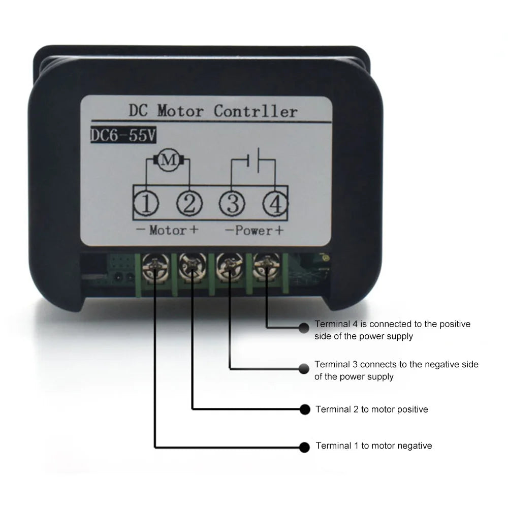 DC6-55V 20A 30A PWM Motor Speed Controller with Forward And Reverse Functions Adjustable Regulator Generator Motor Governor