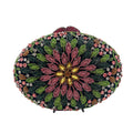 Artistic Floral Print Evening Clutch, Black Background with Colorful Flowers, Women's Party Purse, Wholesale