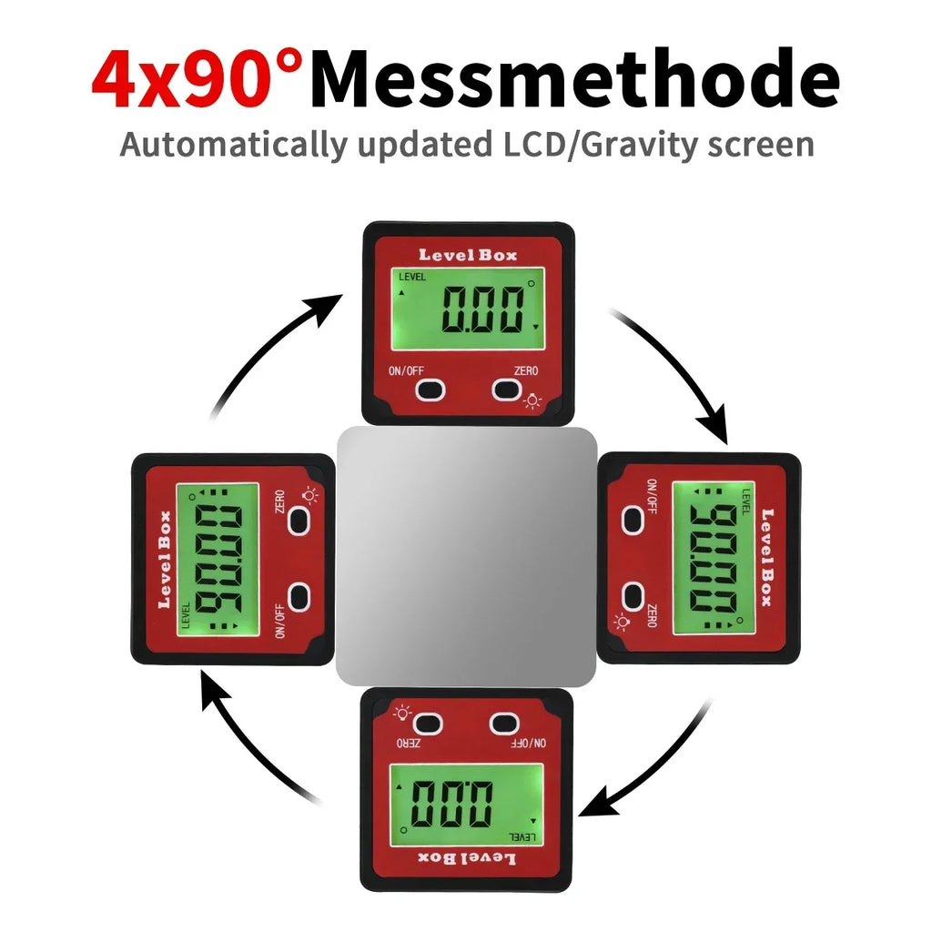 SHANHR Angle Meter Finder Protractor Level Measuring Instruments Level Box Gauge Magnetic Digital Inclinometer