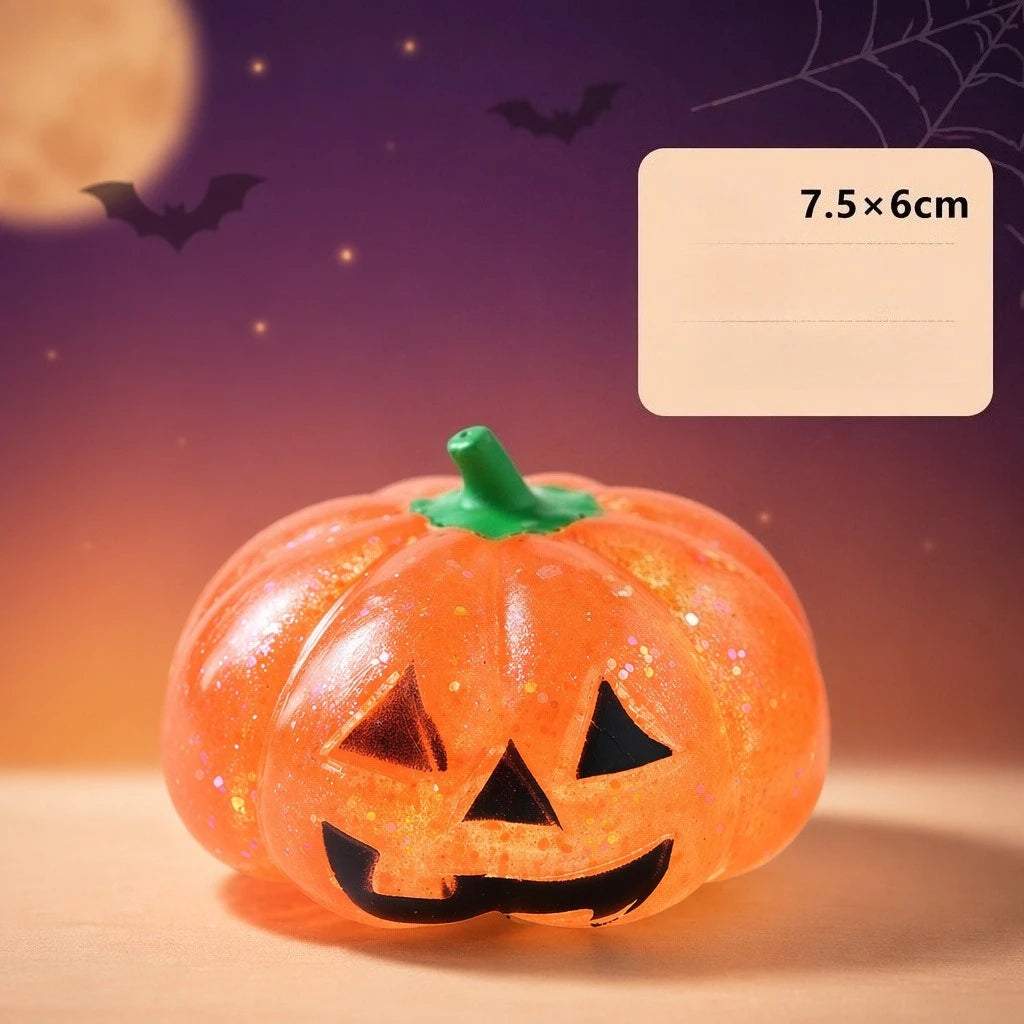 Halloween Pumpkin Maltose Stress Ball Squishy Toy Soft Stress Ball Slow Rebound Fidget Toy Stress Relief Funny Gift for Adults