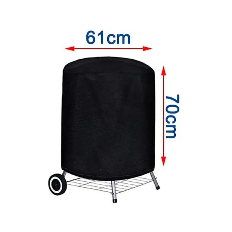 Waterproof Dome BBQ Cover for Weber Charcoal Kettle & Char-Broil Grill, Heavy Duty Outdoor Smoker Cover with Drawstring
