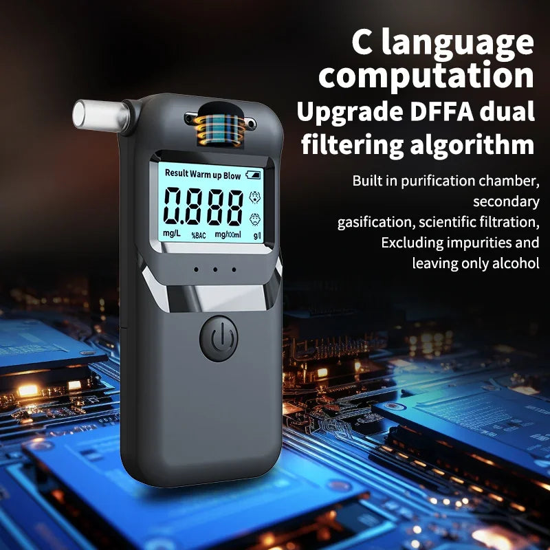 Portable Alcohol Tester Electronic Breathalyzer LCD Display Professional Breathalyzer Breath Alcohol Test Tools For Car Home