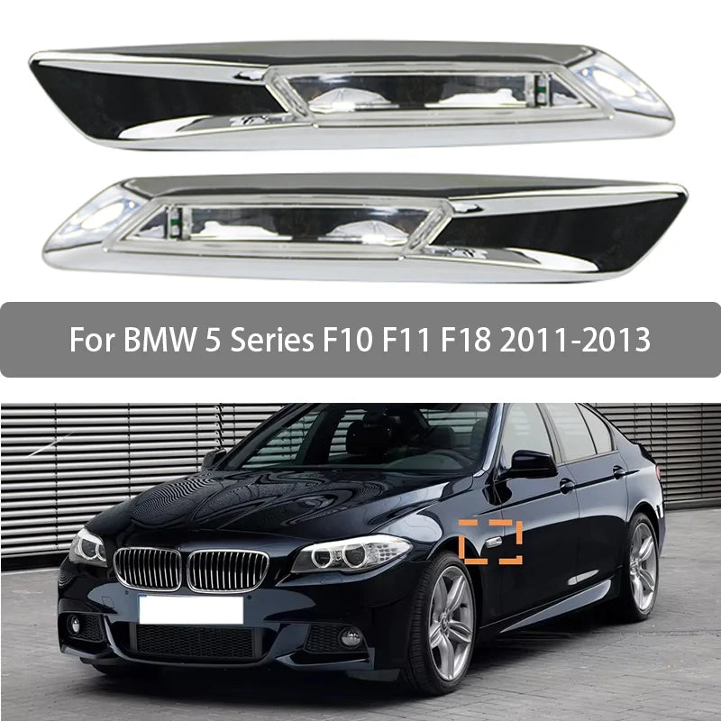 For BMW 5 Series F10 F11 F18 2011 2012 2013 Fender Lights Assembly Turn Signal Side Marker Light 63137154167 63137154168