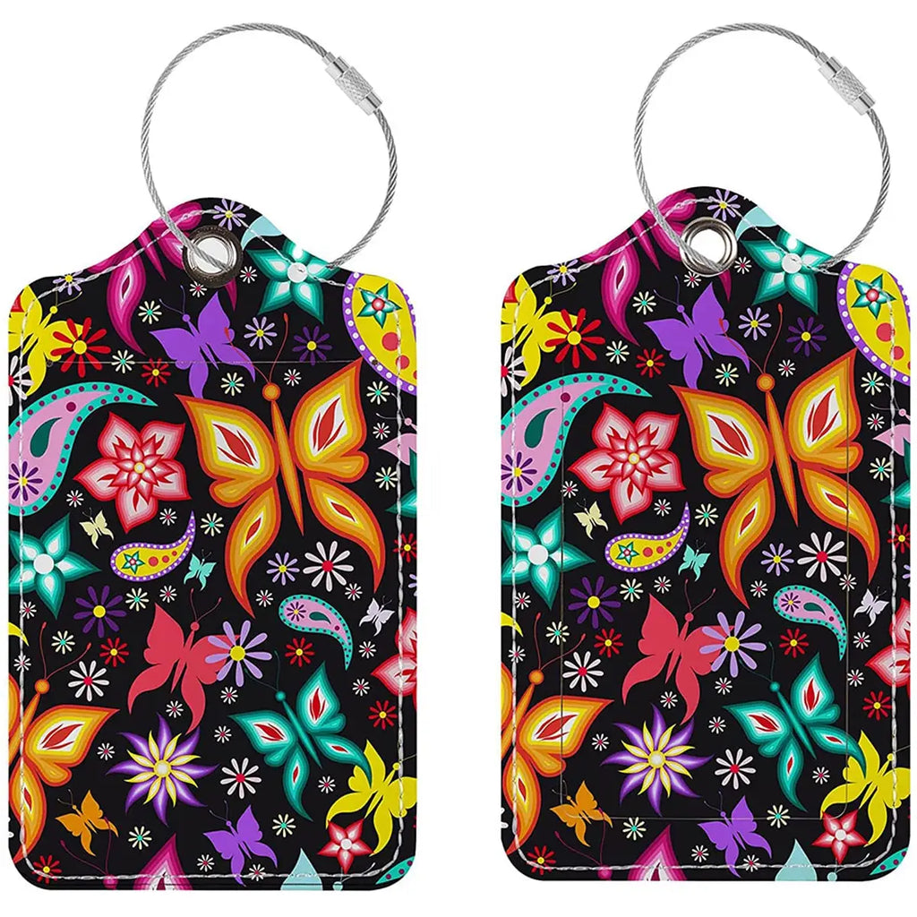 Women Men PU Leather Luggage Tag Suitcase Identifier Label Baggage Boarding Bag Tag Name ID Address Holder Travel Accessorie