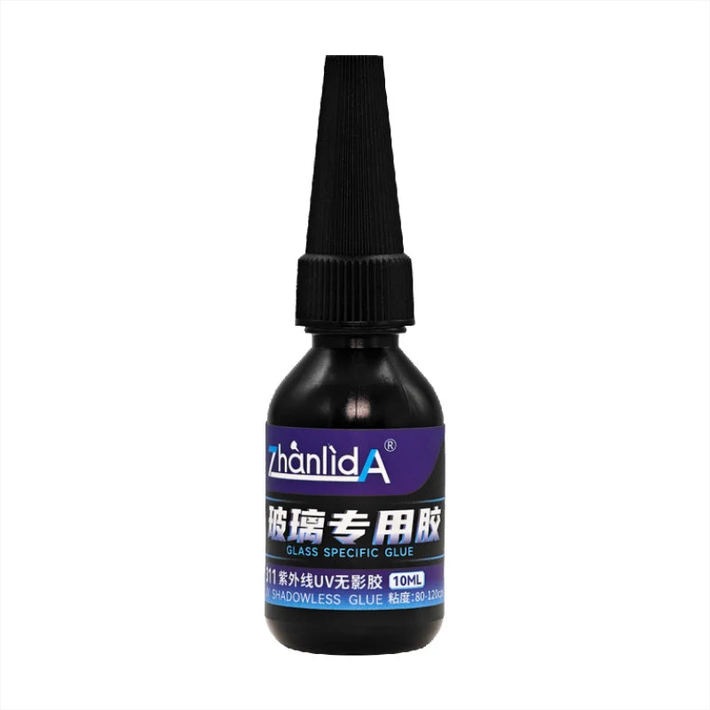 10/50ML Zhanlida 311 UV Shadowless Glue for Glass Coffee Table Crystal DIY Handicraft Transparent Soft Quick-drying UV Adhesive