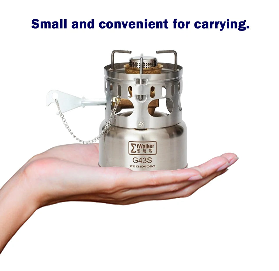IWALKER G43 G43S Camping Stove Outdoor Gasolin e Stove Burner Silent Burner for Travel Picnic Emergency