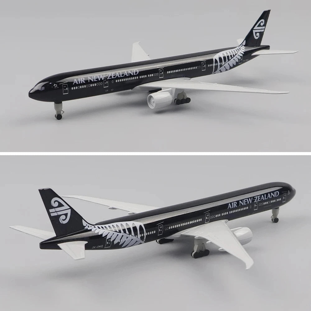 20cm Airplane Model New Zealand Boeing 777 Metal Metal Scale Aircraft with Landing Gear Replica Collected Gift By Aviation