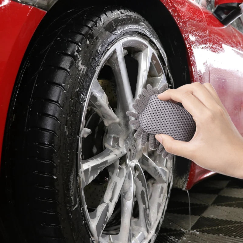 SEAMETAL Car Wash Microfiber Chenille Sponge Scratch-free Car Wash Care Washing Brush Pad Cleaning Tool for Car Accessories