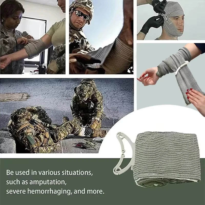 1pcs Medical Trauma Kit Israeli Bandage 4/6inch Emergency Security Protection for Outdoor Camping Hiking Wound First Aid