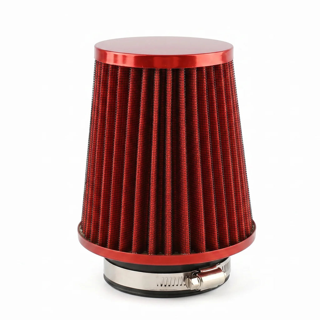 1pc Durable 76mm 3" Universal Car Air Filter High Flow Reusable Cotton Gauze Intake Filter For Motorcycle Automobile Modificatio