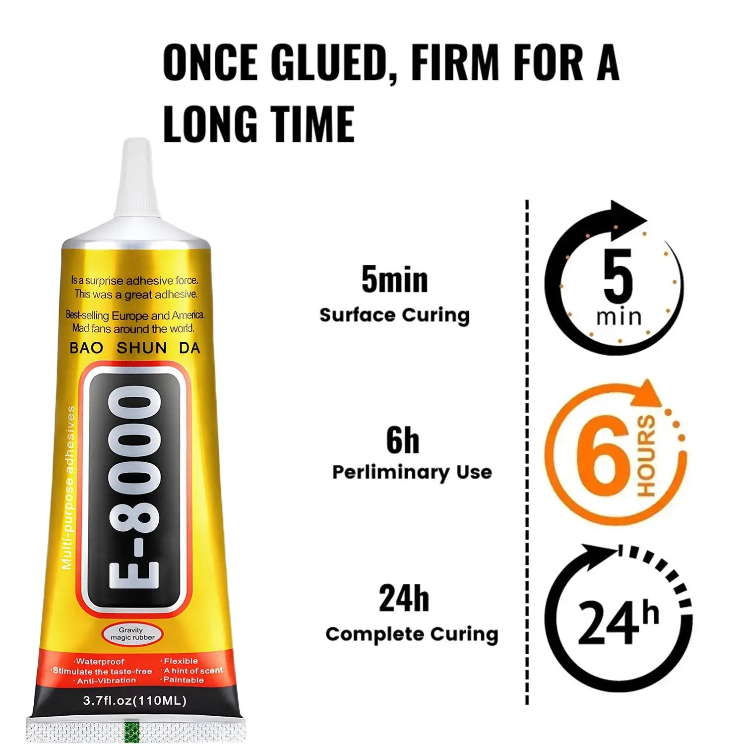 E8000 Multi-Purpose Clear Adhesive Glue | Colle universelle transparente E8000