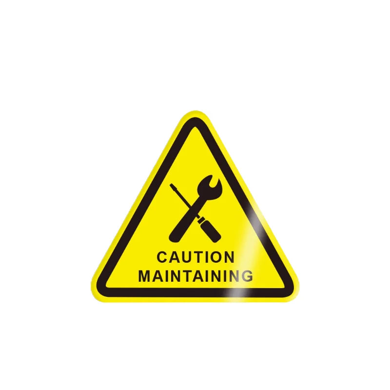 10Pcs 50X50Mm Safety Warning Signs, Workshop Production Safety Warning Signs, Hazard Warning Signs