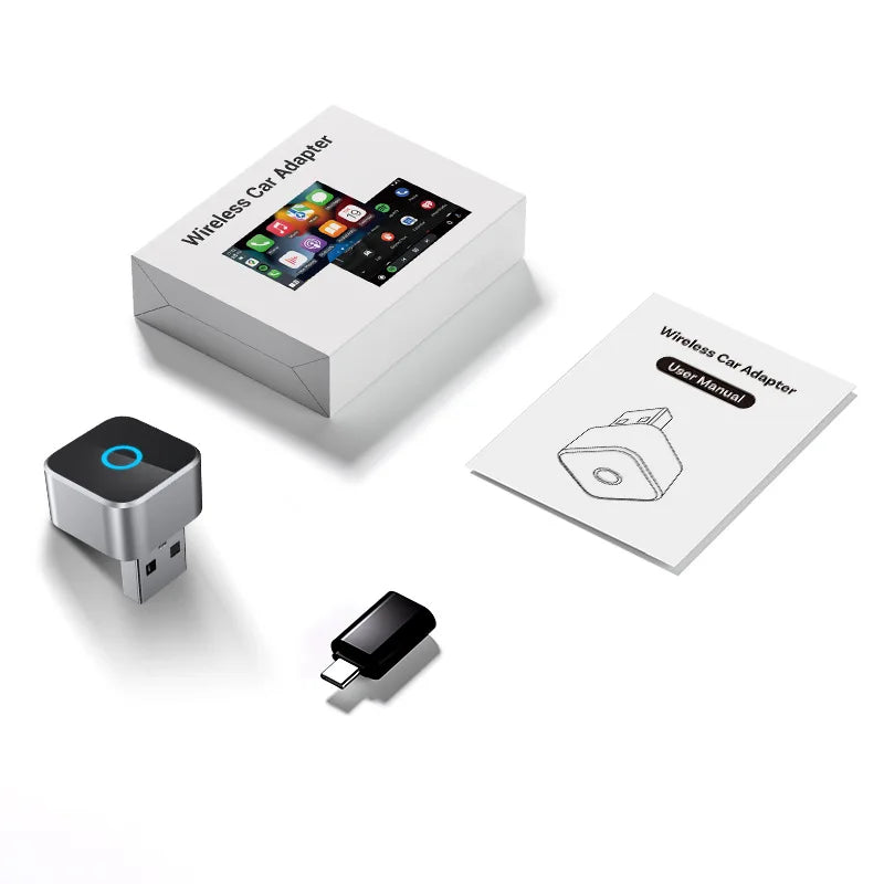2026 Hot Sale Super Mini Upgrade 2-in-1 Wireless CarPlay & Android Auto / Carlife Adapter For Wired CarPlay Cars