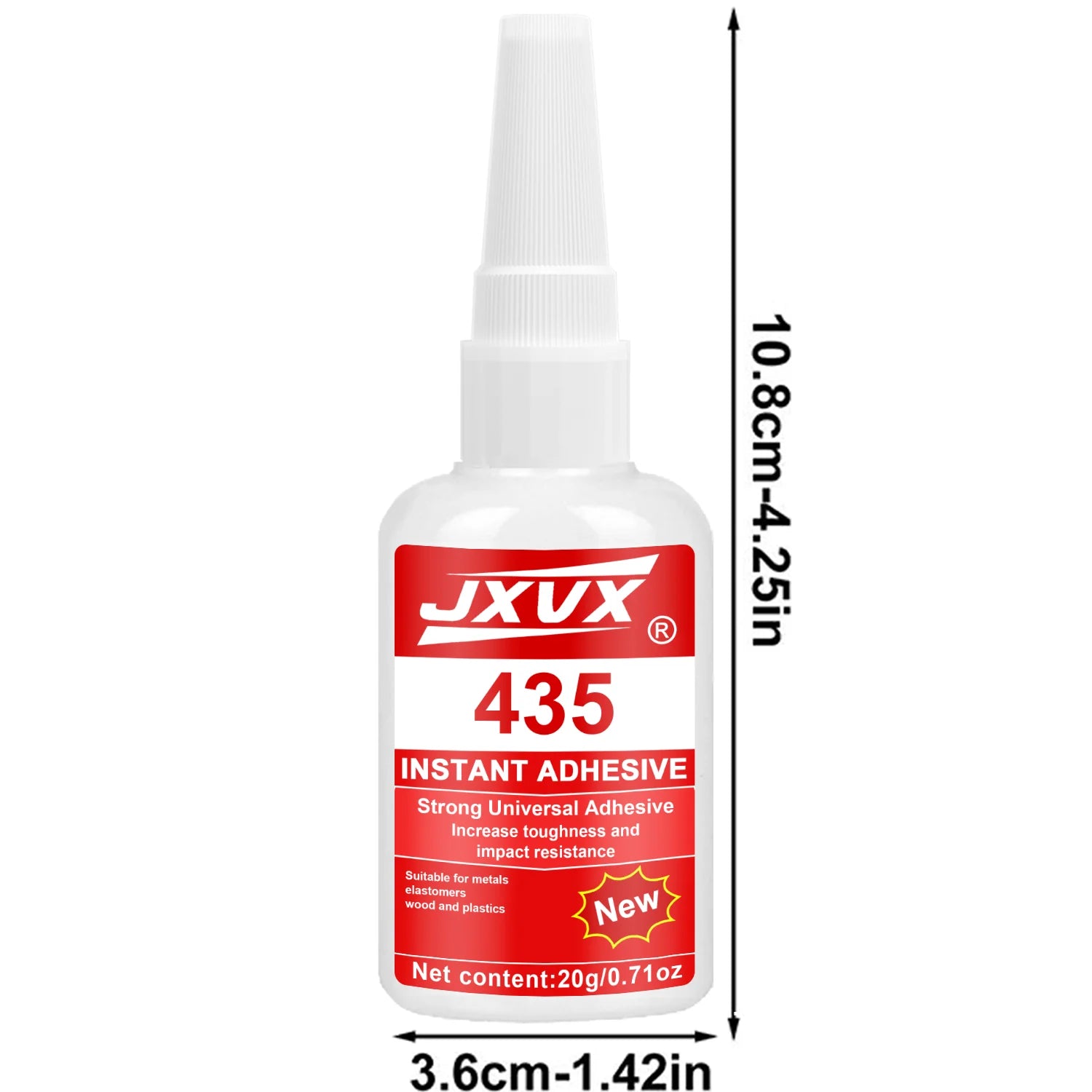 JXVX Fletching Glue 20g, Heavy Duty Arrow Glue Kit for Carbon, Aluminum, Wood Shafts, Instant & Clear Arrow Insert Adhesive Bonder for Fletching Vanes, Feathers and Inserts,1-10pcs.