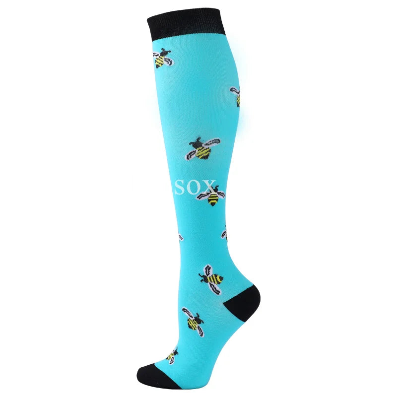 New Compression Socks Fit for Nurse Doctor Varicose Veins Edema Diabetes Travel Flight Hiking Recovery Running Fitness Socks