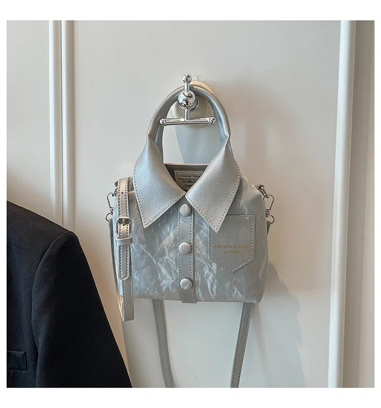 2026 New Minimalist Shirt Bag for Women Fashion Casual Shoulder Crossbody Bag Unique Design Handbag