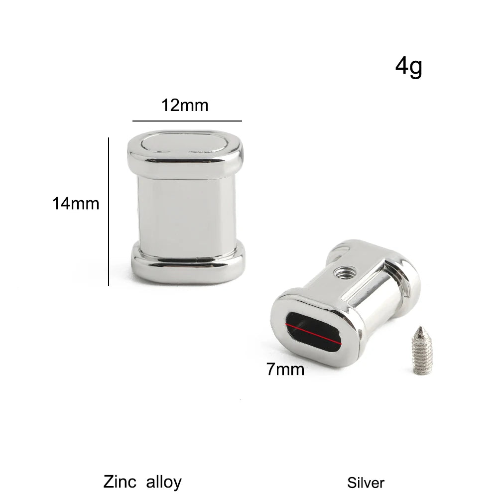 10/50/100PCS Belt Buckles in Bulk Metal Strap Connector For Leather Cord End Caps with Loop Bag Hoodie DIY Bracelet Accessories