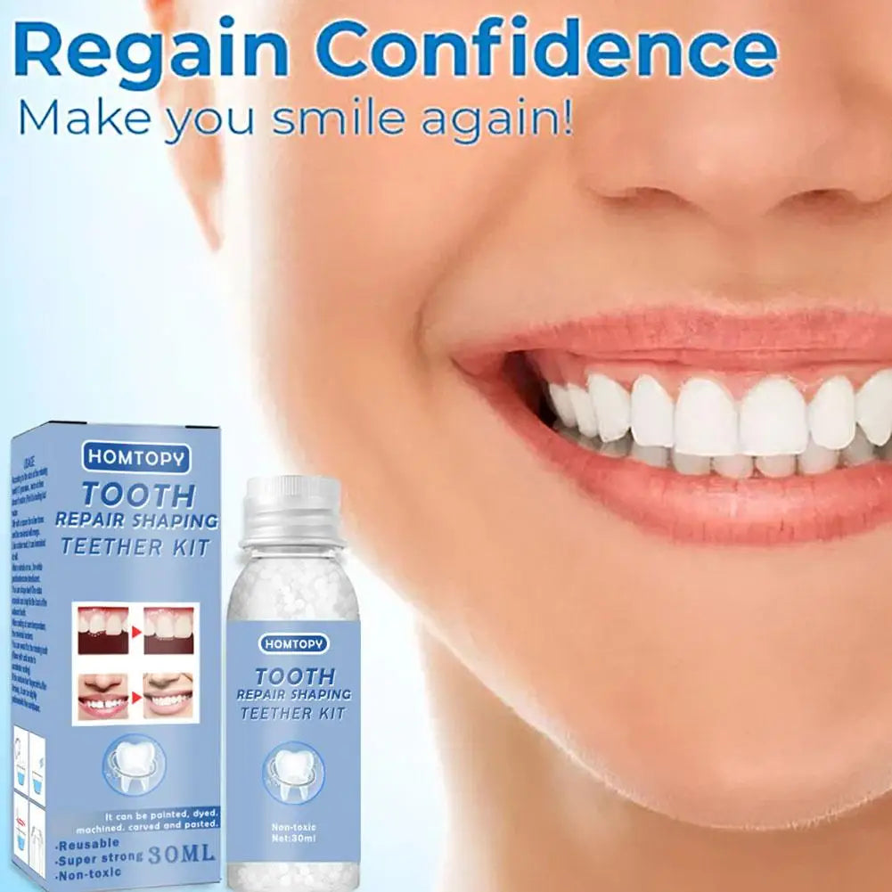 Teeth Repair Glue 30ml for Fixing The Missing and Broken Tooth Replacements Temporary Moldable False Teeth Dental Repair Ki U9Y7