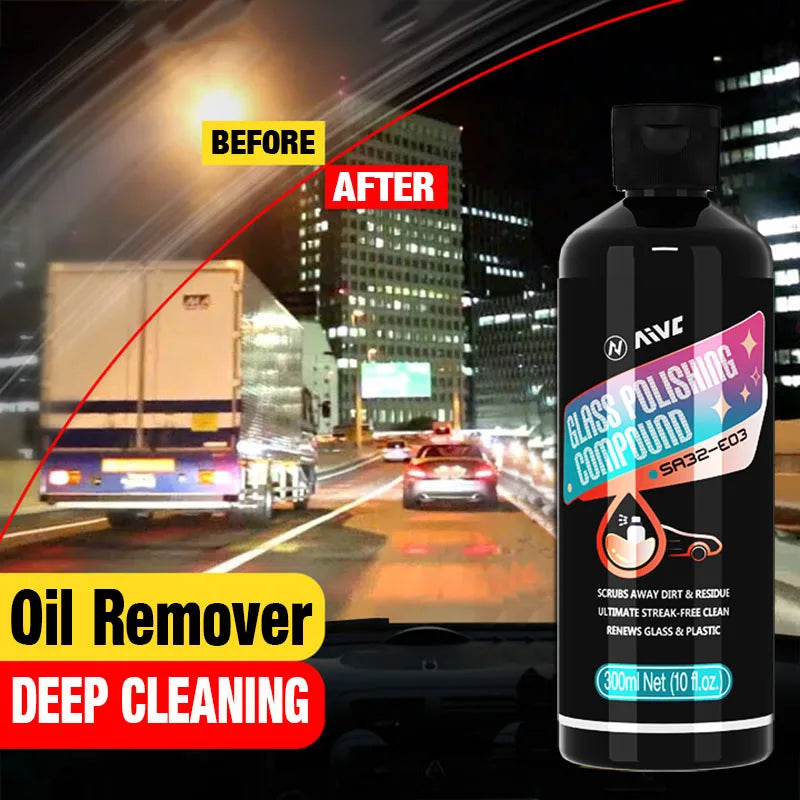 Glass Oil Remover Car Windshield Cleaner Powerful Oil Film Remover Auto Window Glass Polishing Agent
