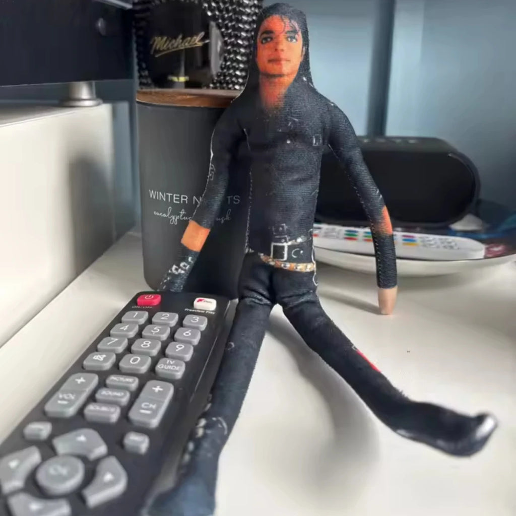 Michael Jackson Cosplay Prop Doll Plush Figure Joint Mobility Soft Stuffed Room Decor Collection Gift Abstract Design