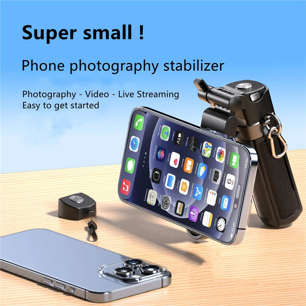 MEUYAG 2026 New Multifunctional Magnetic mini Selfie Stick with 360° Rotation Wireless Bluetooth Control Magnetic Phone Holder