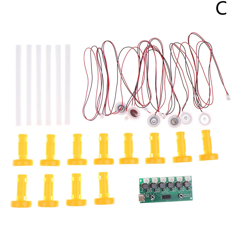 1Set Humidifier Module DIY Kit Nebulizing Control Board Ultrasonic Nebulizer Mist Driver Circuit Board Type-C Interface 6 Nozzle