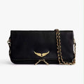 French Classic Genuine Leather Square Bag - European & American Fashion Versatile Wings Underarm Crossbody Bag