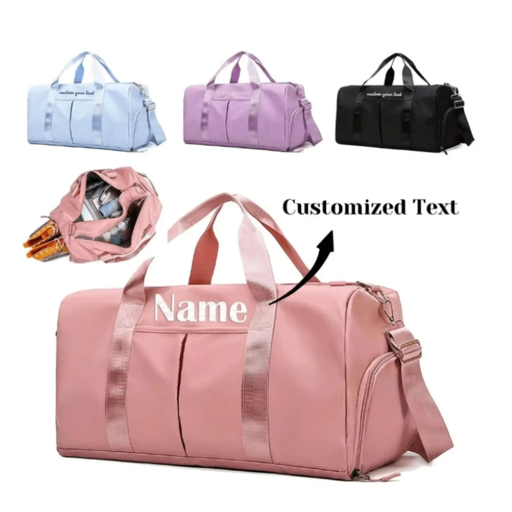 Personalized Name Duffel Bag, Mothers Day Gifts, Cute Overnight Bag for Her, Custom Weekender Bag, Travel Bag, Initial Gym Bag