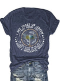 Plus Size Women's Short Sleeve T-Shirt I See Trees Of Green   Red Roses Too   Then Bloom For Me And You   And I Think To Myself