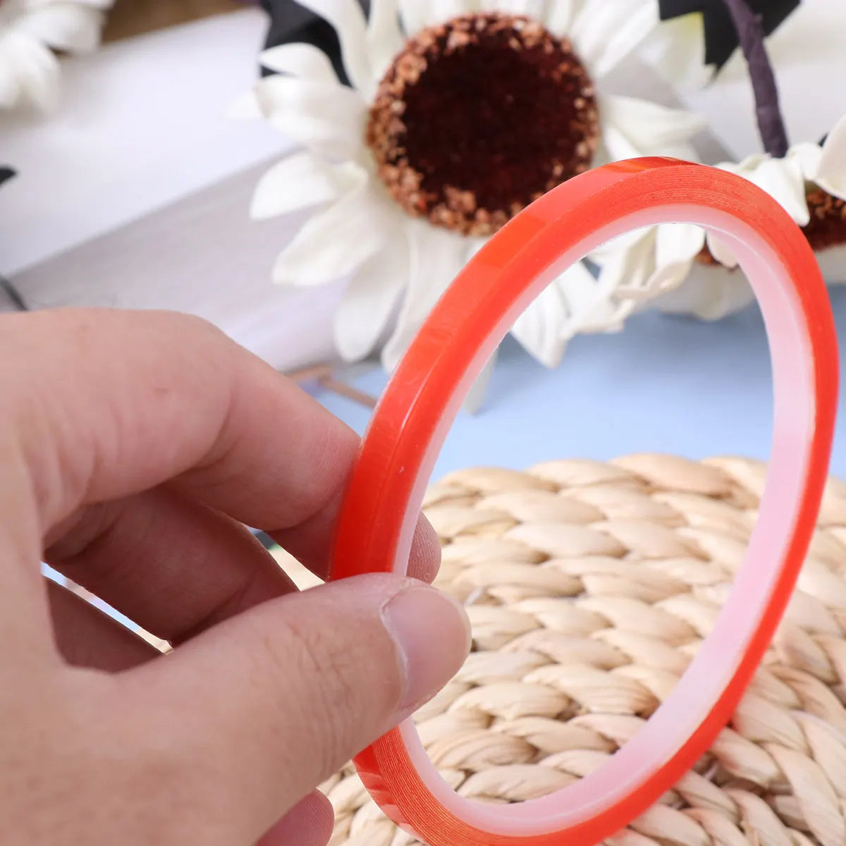 5Mm X 5M Heavy Duty Acrylic Double Sided Adhesive Tape Clear Weatherproof Waterproof High Temp Resistant for Phone