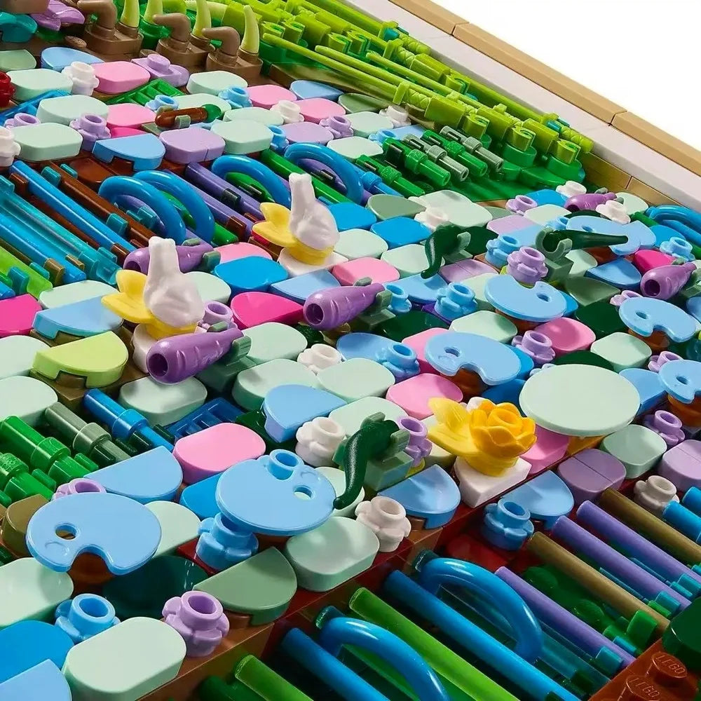 New 3179PCS Wall Building Blocks Set Modern Flower Pattern Kits, DIY Construction Toy & Home Decor for Adults Friends