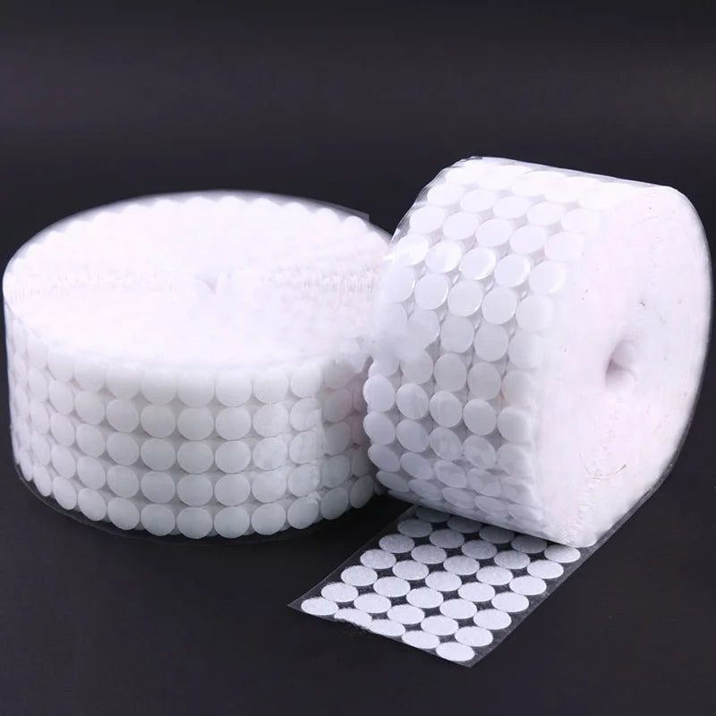 1000 Pairs Self Adhesive Fastener Tape Dots 10/15/20mm Disc Adhesive Strong Glue Magic Sticker Round Fastener Hook and Loop Tape