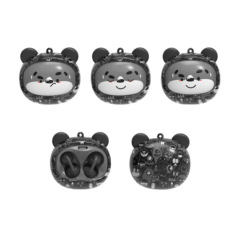 Cute Face changing TWS Bluetooth 5.4 Earbuds ENC Noise Reduction Waterproof HIFI Stereo Earphones for iOS Android Kids