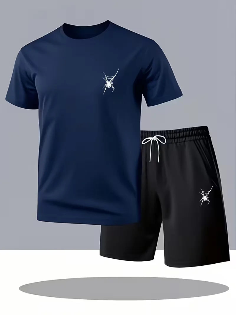 New Street Trendy Men's Summer Breathable Sportswear Short Sleeve Shorts Lightweight Quick Drying Comfortable Fashionable Sports