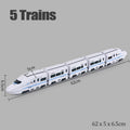 Harmony Railcar Simulation High-speed Railway Train Toys 3D Electric Bullet Train with Light Model Building Toy GIft Car for Kid