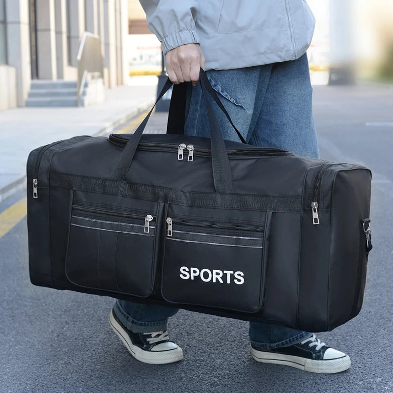 Men's Foldable Travel Bag, Sports Travel Bag, Moving Bag, Cross-Body Storage Luggage Bag