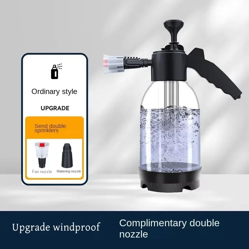 HOMEFISH 2L Pneumatic Handheld Car Wash Foam Sprayer High Pressure Foam Water Bottle Quick Clean For Car Home Disinfectant Use